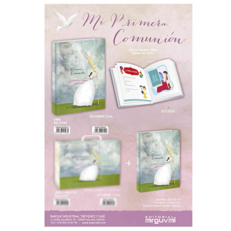 LIBRO COMUNION ARGU IMITACION ESPIGA NIÑA 41593