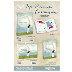 LIBRO COMUNION + MALETIN ARGU IMITACION ESPIGA NIÑO 41594