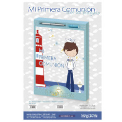 LIBRO COMUNION + BOLIGRAFO + BATERIA ARGU IMITACION MARINERO NIÑO 41597