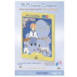 LIBRO COMUNION + BOLIGRAFO ARGU IMITACION RAMA ARBOL NIÑO C/TAMPON 41637
