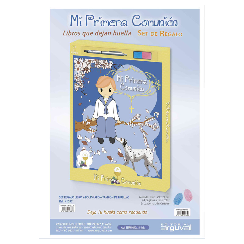 LIBRO COMUNION + BOLIGRAFO ARGU IMITACION RAMA ARBOL NIÑO C/TAMPON 41637