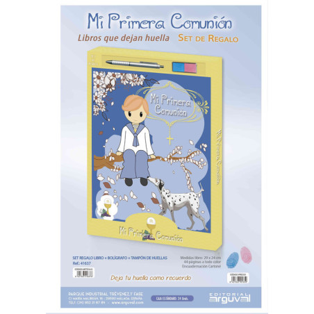 LIBRO COMUNION + BOLIGRAFO ARGU IMITACION RAMA ARBOL NIÑO C/TAMPON 41637