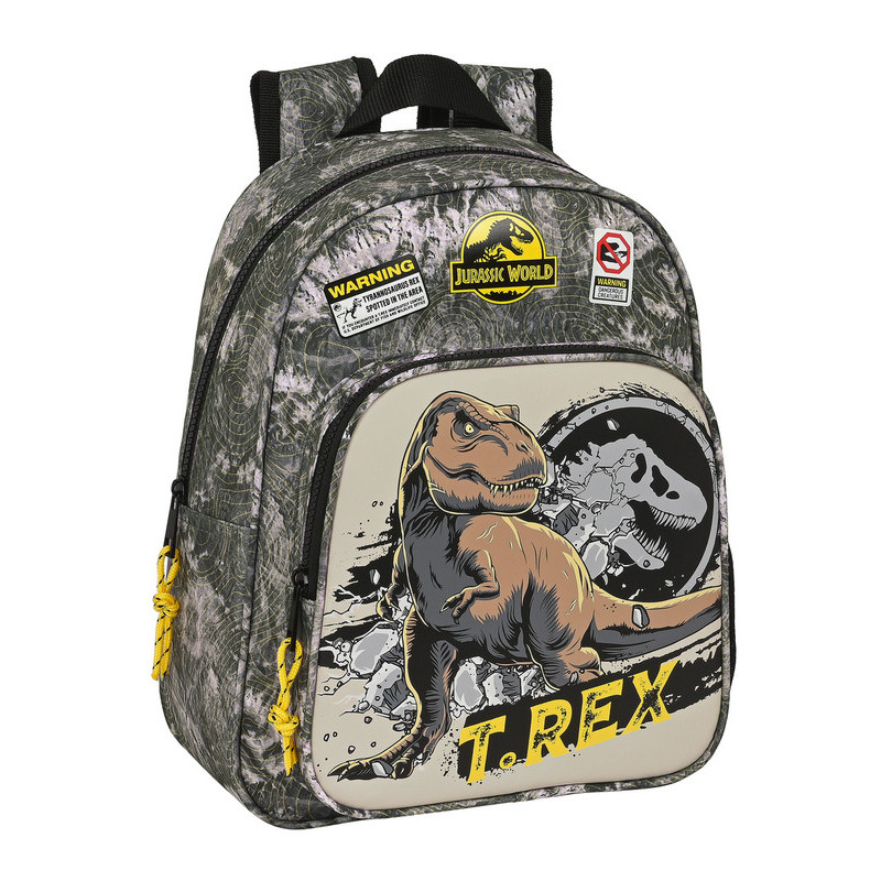 MOCHILA INFANTIL ADAPT.CARRO JURASSIC WORLD "WARNING" 612363524 SAFTA24
