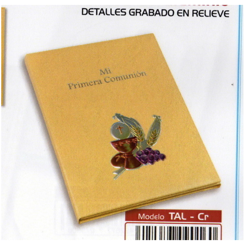 LIBRO COMUNION BULMARK PLACA ALUMINIO PORTARETRATOS CREMA TAL-CR