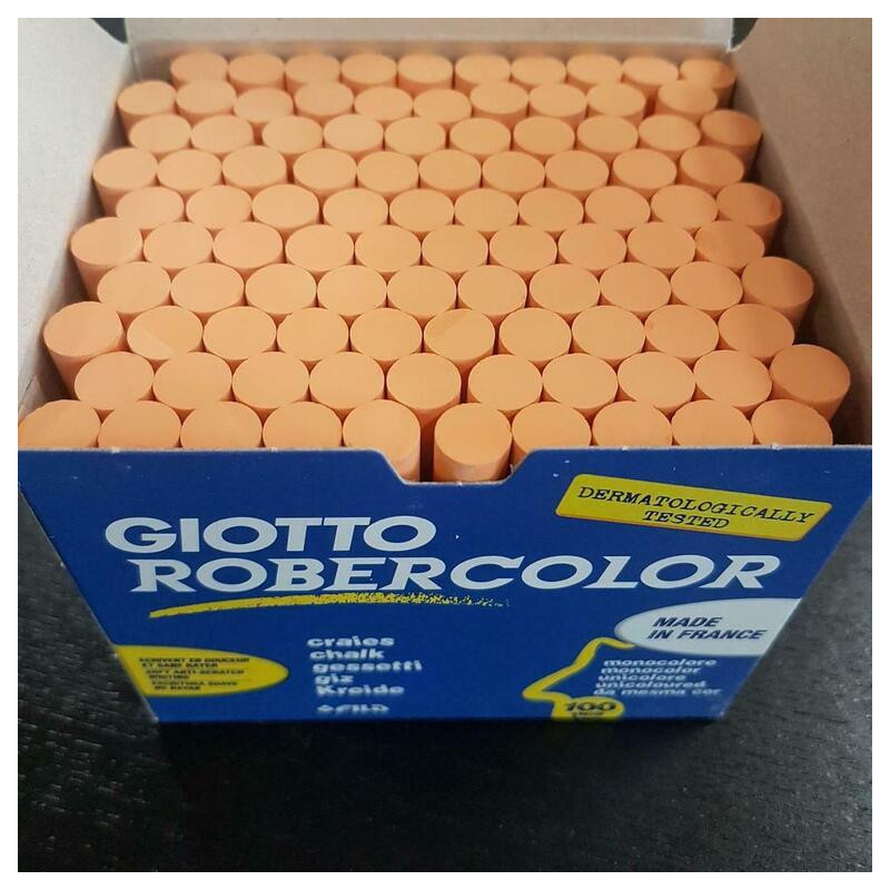 TIZA ROBERCOLOR ANTIPOLVO COLOR C/100U NARANJA GRANEL FILA F539602