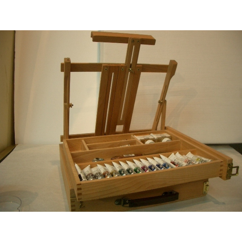 MALETIN PINTURA CABALLETE INCORPORADO PEBEO 18 TUBOS 715019