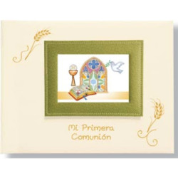 LIBRO COMUNION EDICROMO APAISADO PORTARRETRATOS VERDE 21562
