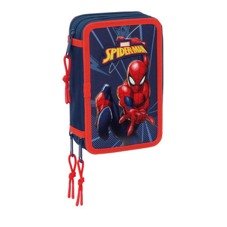 PLUMIER TRIPLE 37 PCS SPIDER-MAN SAFTA26 412643857 19,5X12,5 UNIDAD