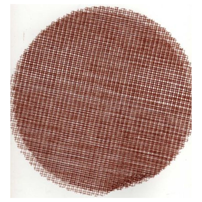 TUL MALLA GRUESA REDONDO 25CM ROJO PTE 200U ^