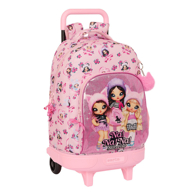 MOCHILA GDE. C/RUEDAS COMPACT EXTRAIBLE NANANA "FABULOUS" 612364918 SAFTA24