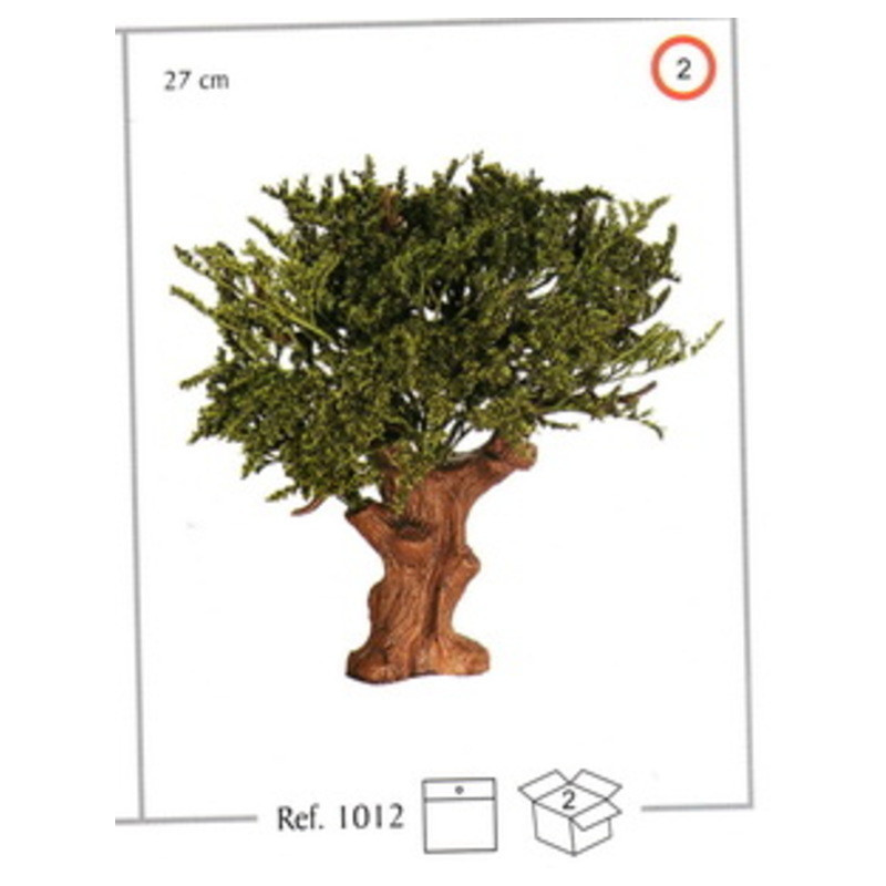 ARBOL 27CM FLOR VERDE OLIVER 01012 ^