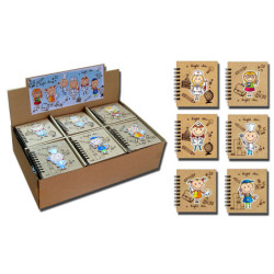 CUADERNO DEC HZTAL 95*105 OFICIOS 6MOD SURTIDOS RUSTICO 0321 FORCEL (36)