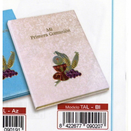 LIBRO COMUNION BULMARK PLACA ALUMINIO PORTARETRATOS BLANCO TAL-BL