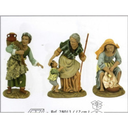 PASTORES PIE MARMOLINA 21CM JUEGO 3 PIEZAS OLIVER 28313 ^