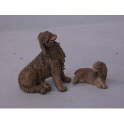 PERRO CON CRIAS BARRO 3CM 008217 ^