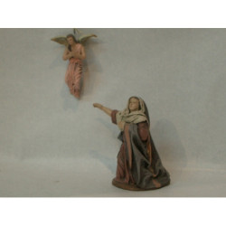 ANUNCIACION A LA VIRGEN LIENZADA  17CM 722 ^