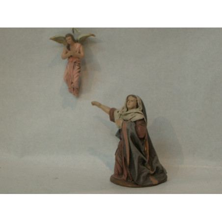 ANUNCIACION A LA VIRGEN LIENZADA  17CM 722 ^