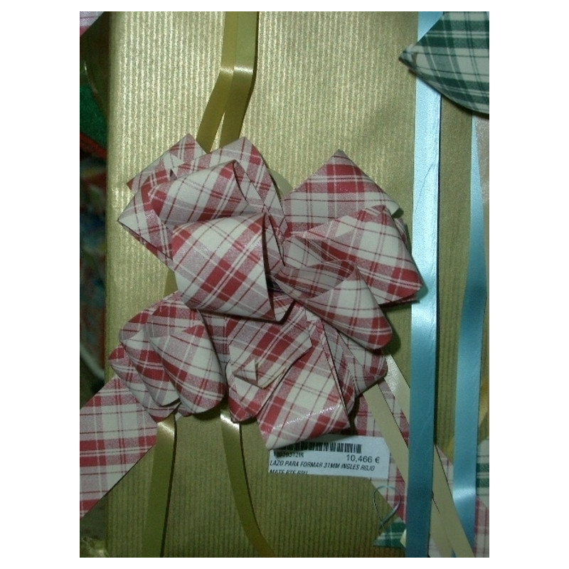 LAZO PARA FORMAR 31MM INGLES ROJO MATE PTE 50U