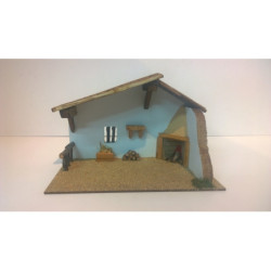 PORTAL TEJADO TABLAS 2 AGUAS GRANDE BLANCO CON CHIMENEA ^