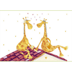 TARJETA FELICITACION ARGU TURNOWSKY JIRAFAS 46696 UNIDAD