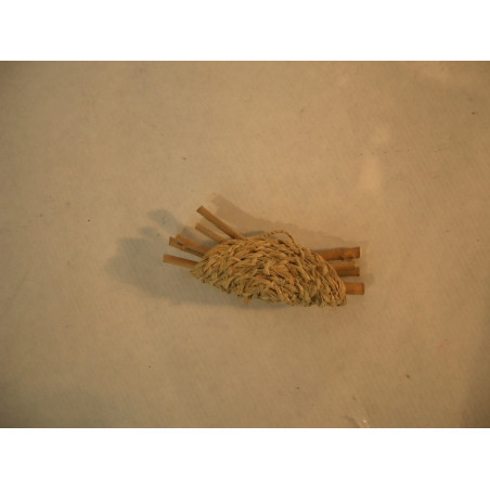 CESTA ESPARTO COSIDA CON LEÑA 846 ^