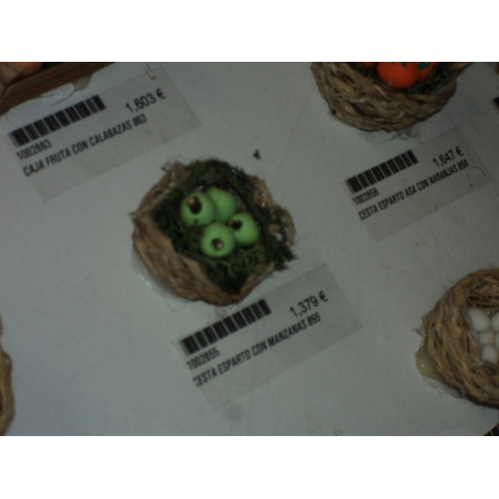 CESTA ESPARTO CON MANZANAS 855 ^