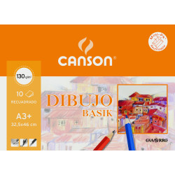 PAPEL CANSON BASIK MINIPACK 130G A-3B 32,5*46 RECUADRO 10H C 200 400 798