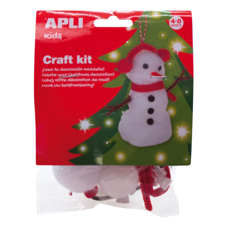 ADORNO APLI MUÑECO NIEVE PARA MONTAR 13938 ^