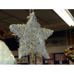 ESTRELLA MIMBRE PLATA 26CM 46112 ^