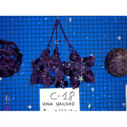 ESTRELLA MIMBRE LENTEJUELAS LILA 12CM 46136 ^