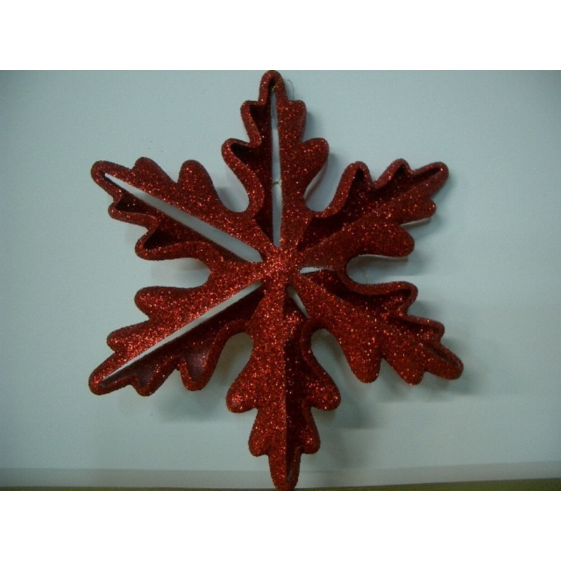 ESTRELLA COPO NIEVE ROJO 28CM 65051 ^