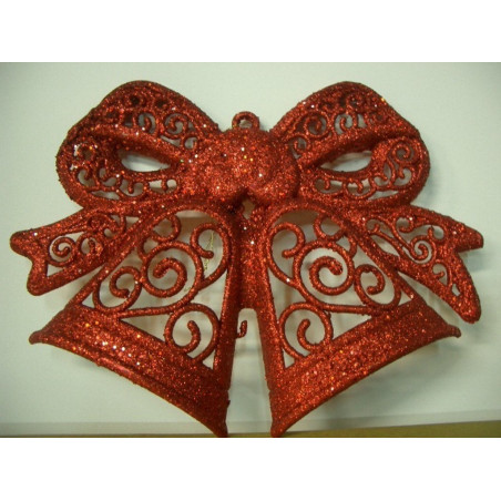CAMPANAS RELIEVE ROJO 40CM 66882 ^
