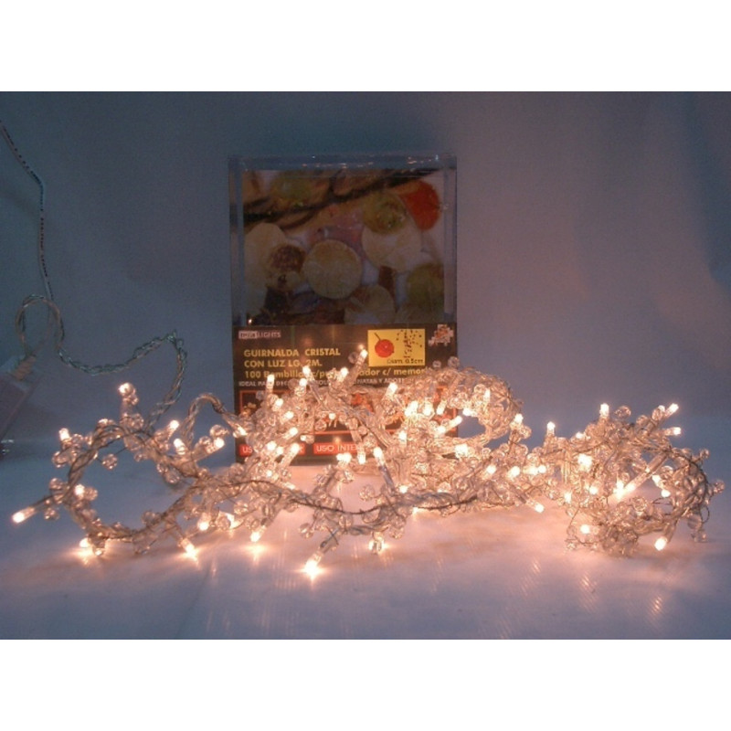 LUCES MICRO 100U PROG MULTI CRISTALES BLANCA 84100201 ^