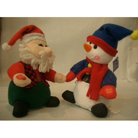 PELUCHE REGAL PAREJA NOEL-MUÑECO NIEVE 1048 ^