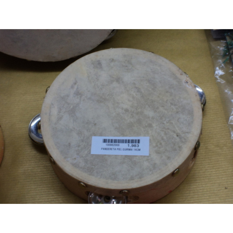 PANDERETA PIEL GUIRMA 14CM ^