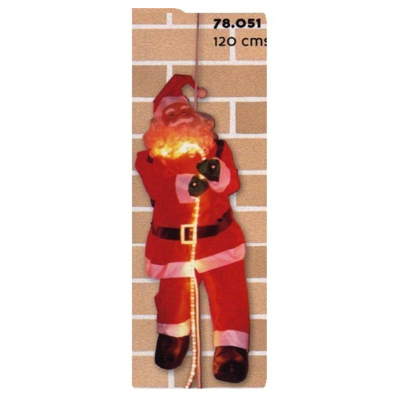 MUÑECO GUIRMA NOEL CUERDA LUMINOSA 120CM  78051 ^