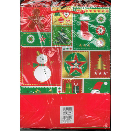 BOLSA REGALO NAVIDAD PP 22*30 MEDIANA ARGU 38504 ^