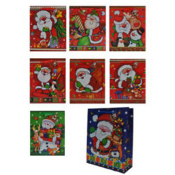 BOLSA REGALO NAVIDAD PURPURINA 3D 33*26 REGALPAP 4827 ^