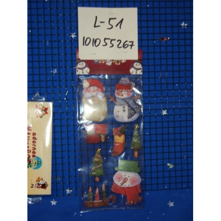 STICKER NOEL 3D C/PURUPURINA BLISTER 8U 55267 ^