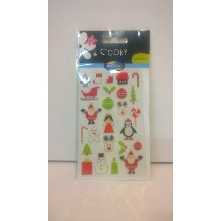 STICKER MAILDOR COOKY NAVIDAD 7,5*12CM MUÑECOS 560504 ^