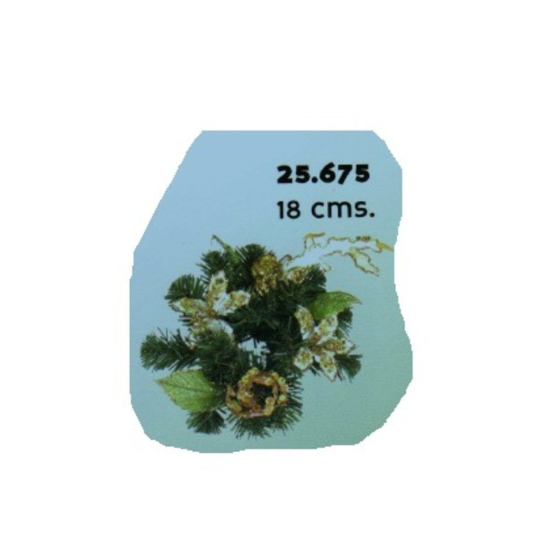 CENTRO FLORES BLANCAS ORO 25675 ^