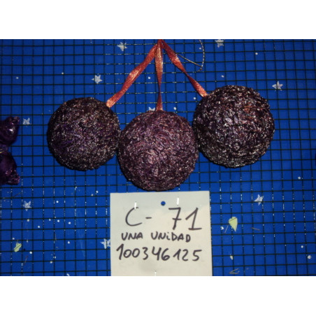 BOLA ALUMINIO LILA 10CM 46125 ^