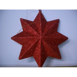 ESTRELLA 8 PUNTAS ROJO 35CM 65049 ^