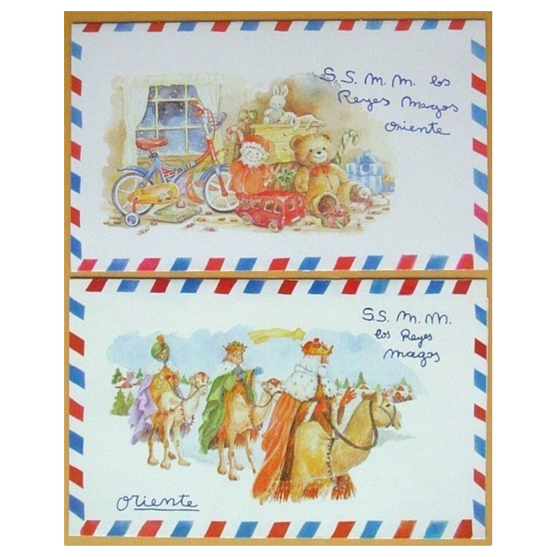 CHRISTMAS EDICROMO CARTAS REYES MAGOS 27-28 ^
