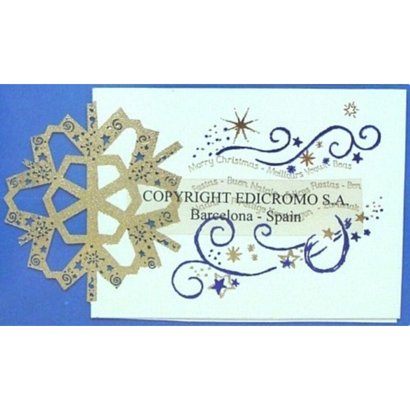 CHRISTMAS EDICROMO TROQUELADO LASER C/ORO 81010 ^