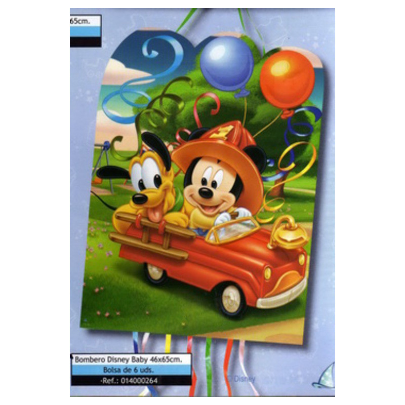 PIÑATA GRANDE SILUETA DISNEY BABIES BOMBERO 014000264 VERBETENA ^