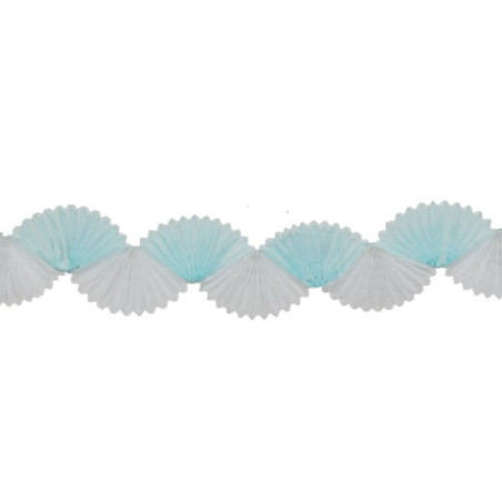 GUIRNALDA CHINA PEQUEÑA ABANICO BLANCO AZUL 3M  36982 VERBETENA