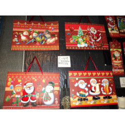 BOLSA REGALO NAVIDAD PURPURINA 3D 45*33*13 ABAIMPORT 286 ^