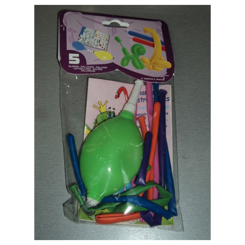 GLOBO TIRILLA C/HINCHADOR BOLSA 5U. ALEXIA