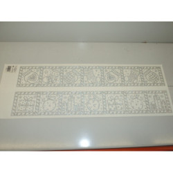 STICKER TIRA MOTIVOS PURPURINA PLATA 53*8 2U POESSA 319700 ^